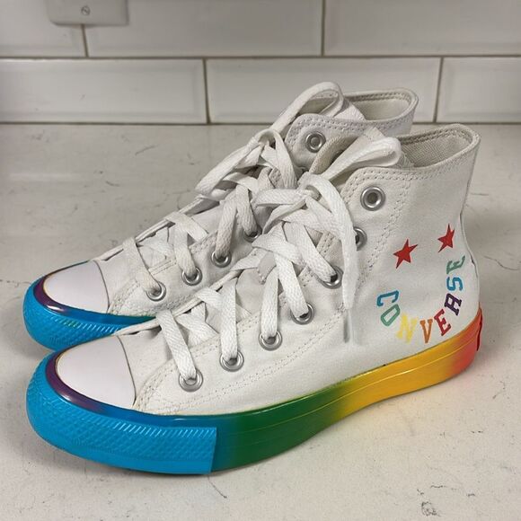 Converse Shoes - Converse Chuck Taylor All Star High 'Smiley - Pride' Size 6.5